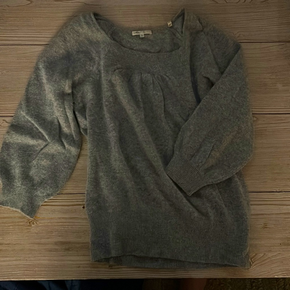 Vince gray cashmere 3/4 length sweater